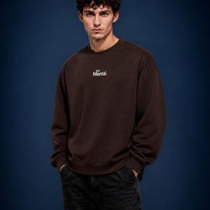 Unisex JustMental Boxy Fleeced Crewneck Sweatshirt