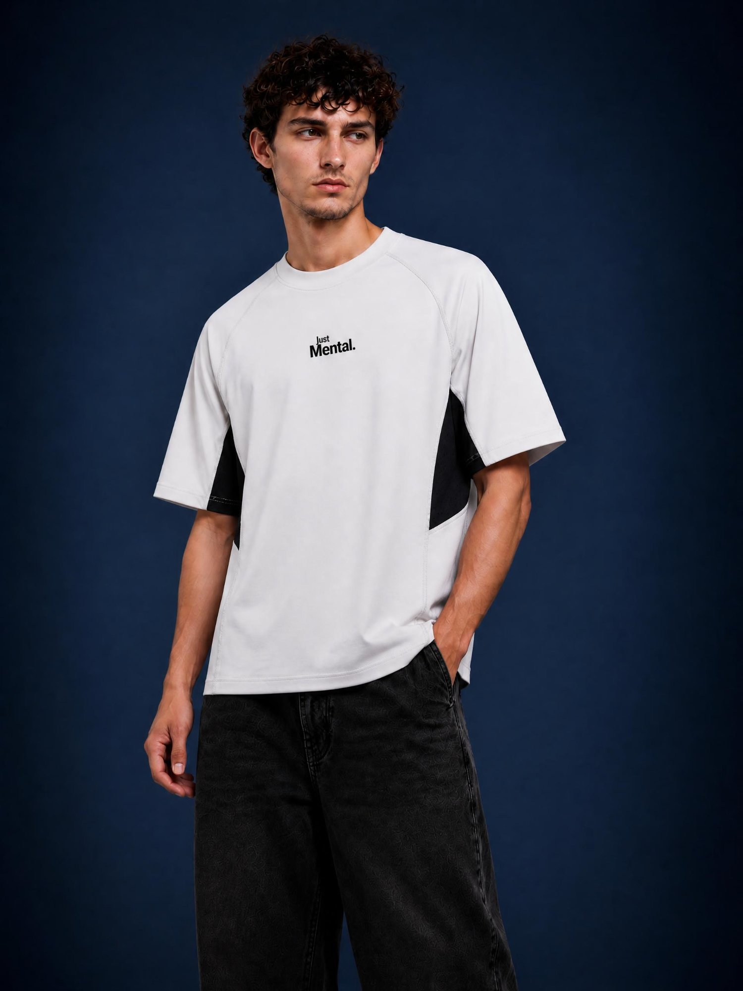 Men's JustMental Colour Block Performance T-Shirt