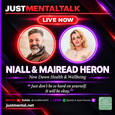 Niall and Mairead Heron of New Dawn Health and Wellbeing. Live now. Quote: "Just don't be so hard on yourself. It will be okay."
